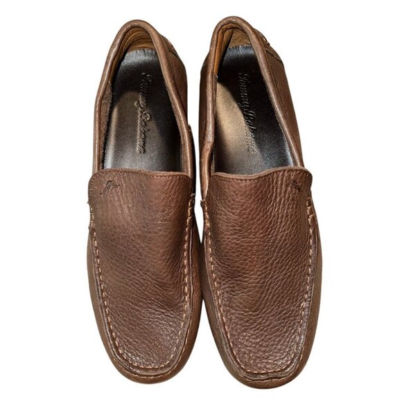 Tommy Bahama Mens Naples Driver Venetian Brown Leather Loafers Size‎ 9M Casual - Picture 6 of 11